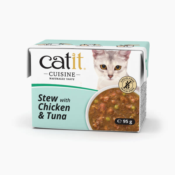 Catit Catit Cuisine Stew Complementary Chicken Tuna Adult Wet Cat Food pet food packaging