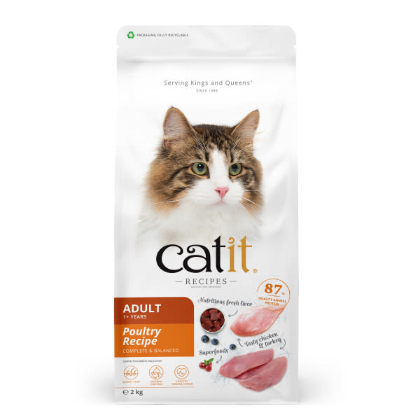 Catit Recipes Dry Adult Cat Food Poultry