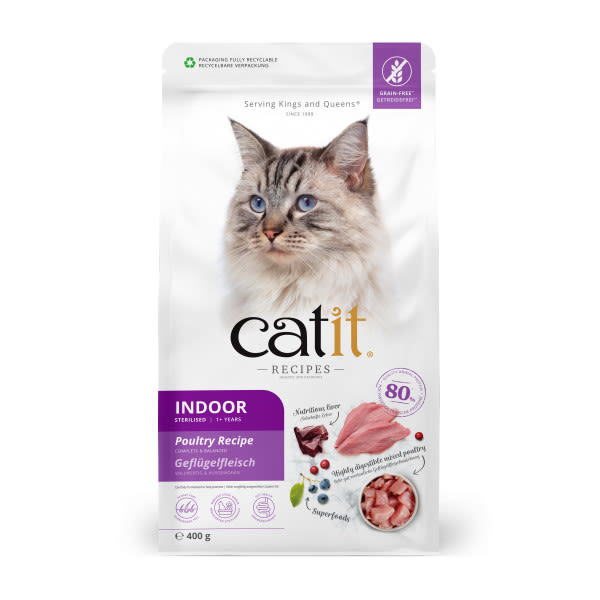 Catit Catit Recipes Indoor Chicken Pork Turkey Adult Dry Cat Food pet food packaging