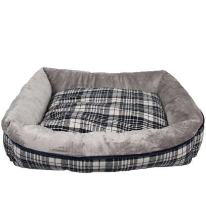 Dream Paws Grey Checked Dog Sofa Bed
