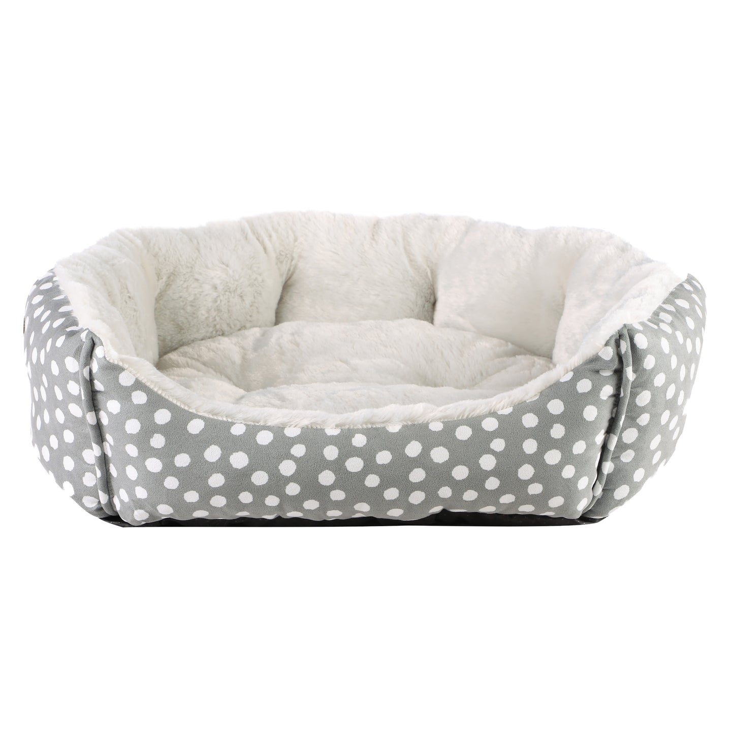 Dream Paws Scalloped Grey Dog Bed