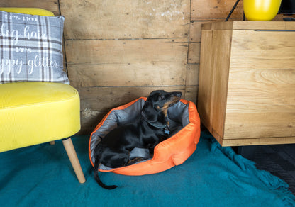 Dream Paws Reversible Water Resistant Grey Dog Travel Bed