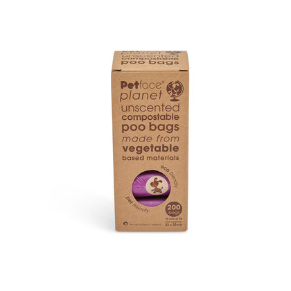 Petface Planet Unscented Compostable Dog Poop Bags