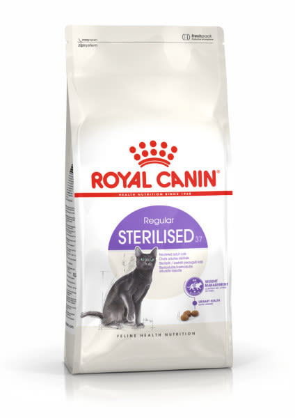 Royal Canin Royal Canin Feline Health Sterilised 37 Adult Dry Cat Food pet food packaging