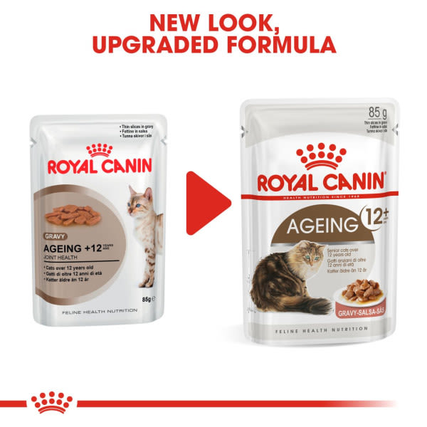 Royal Canin Feline Health Nutrition Ageing 12+ in Gravy Senior Wet Cat Food