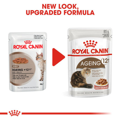 Royal Canin Feline Health Nutrition Ageing 12+ in Gravy Senior Wet Cat Food