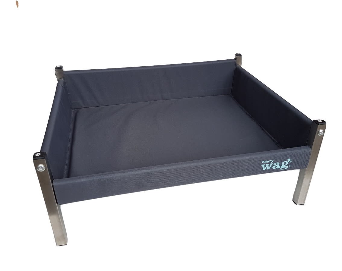 Henry Wag Elevated Grey Dog Bed