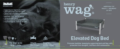 Henry Wag Elevated Grey Dog Bed