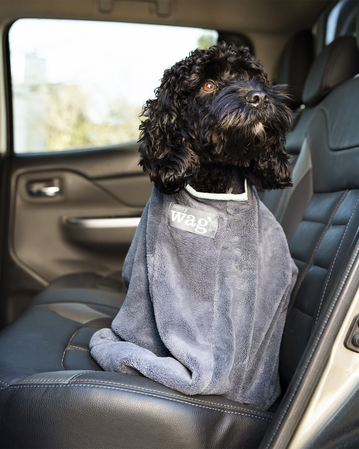 Henry Wag Microfibre Grey Dog Drying Bag