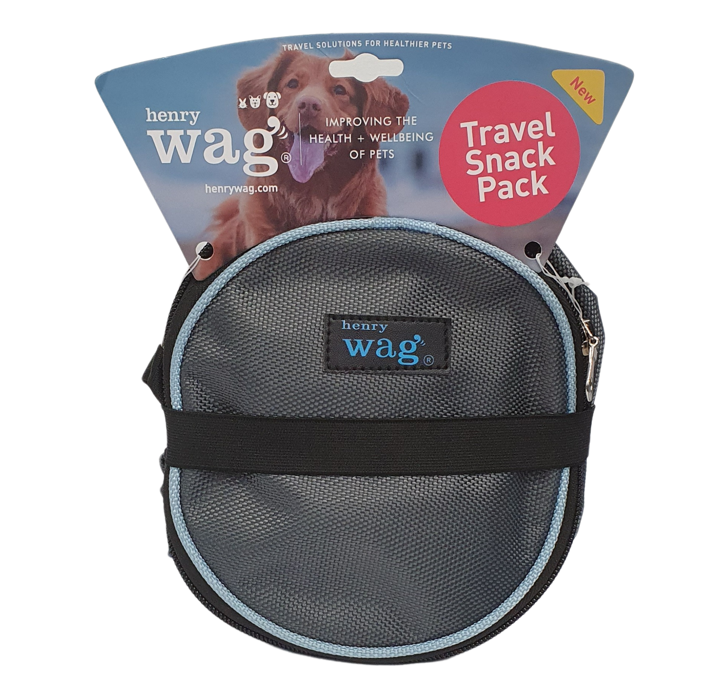 Henry Wag Snack Pack Grey Dog Travel Food Bag