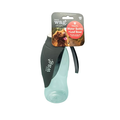 Henry Wag Water Bottle with Leaf Dog Bowl