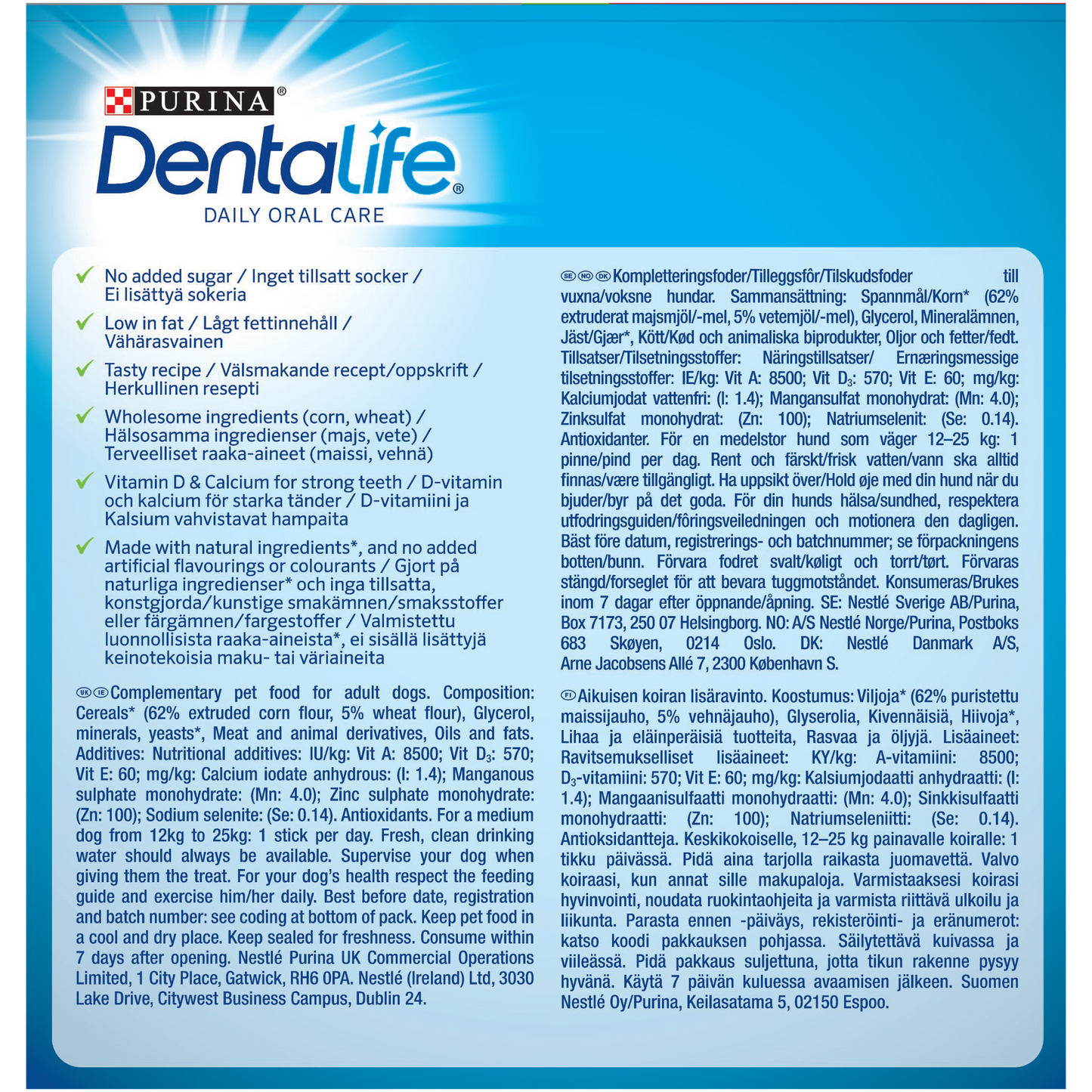 Purina Dentalife Medium Dental Chew Dog Treats 42 Sticks