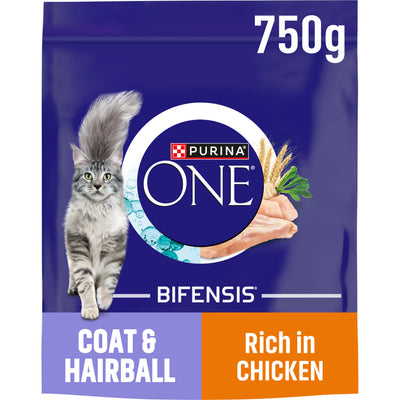 Purina One Coat Hairball Chicken Adult Dry Cat Food