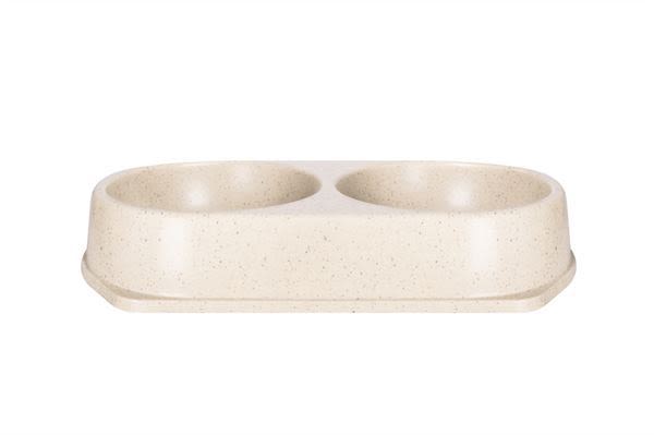 Bamboo Bowl Natural Cat & Dog Double Bowl