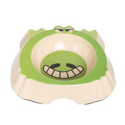 Bamboo Bowl Monster Shaped Cat & Dog Single Bowl