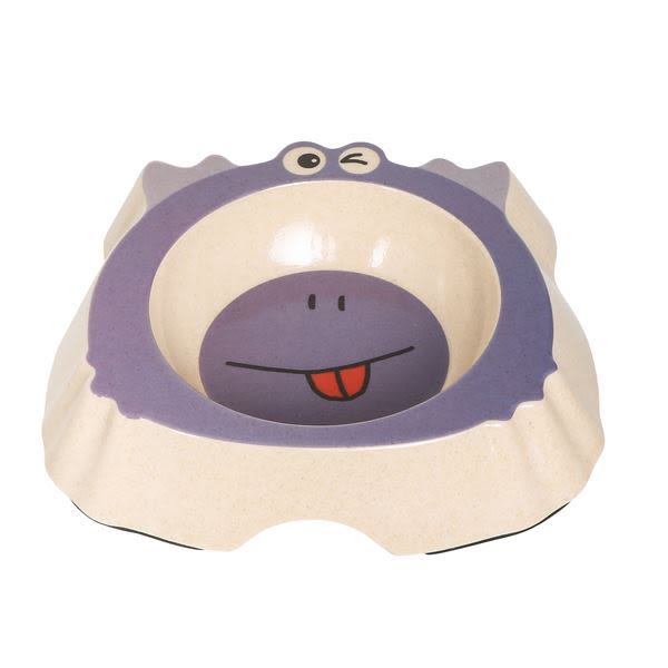 Bamboo Bowl Monster Shaped Cat & Dog Single Bowl