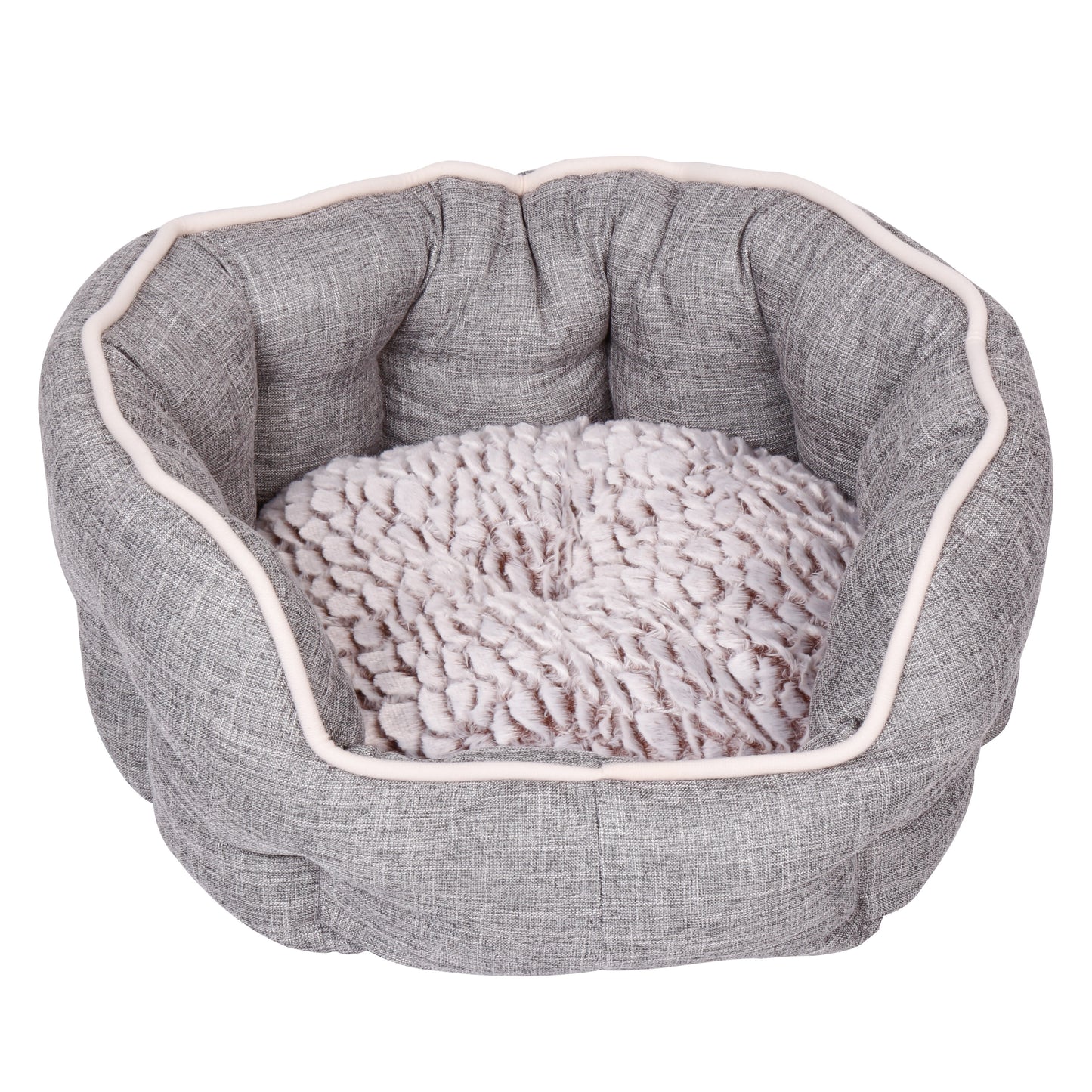 Dream Paws Grey Cosy Dog & Cat Bed