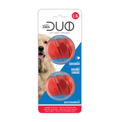Zeus Duo Ball Dog Toy with Squeaker