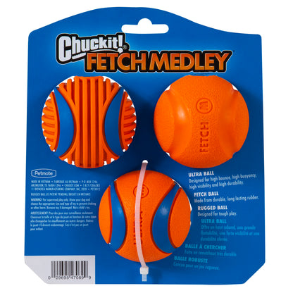 Chuckit! Fetch Medley Gen 3 Medium Orange Ball Dog Toy