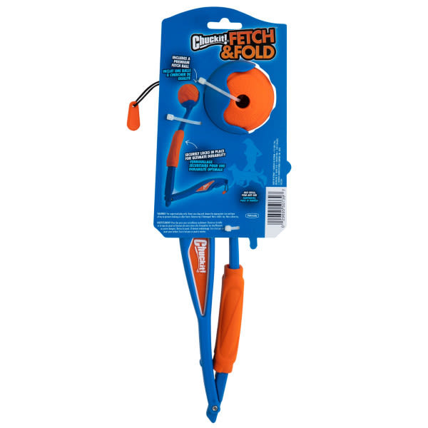 Chuckit! Fetch & Fold Launcher Blue and Orange Dog Toy