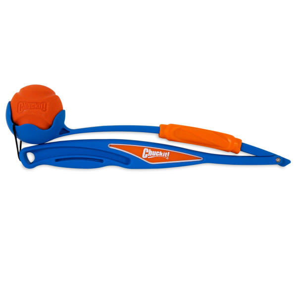 Chuckit! Fetch & Fold Launcher Blue and Orange Dog Toy