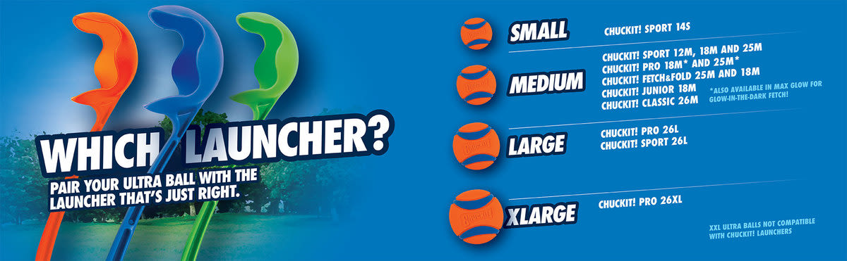 Chuckit! Fetch & Fold Launcher Blue and Orange Dog Toy