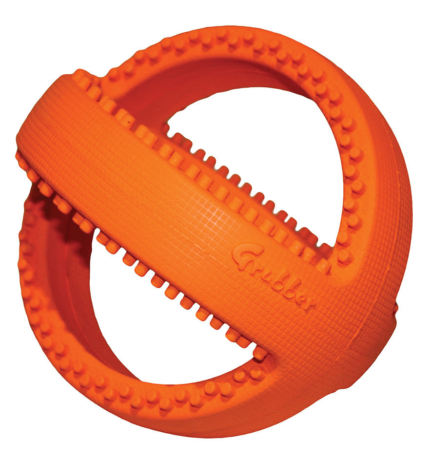 Grubber Interactive Football Orange Dog Toy
