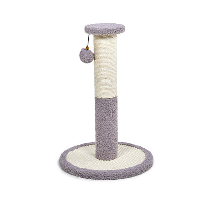 Petface Sisal and Teddy Fleece Cream & Grey Cat Scratch Post