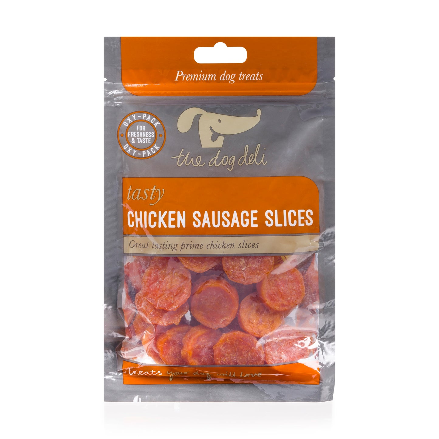 Petface Dog Deli Large Tasty Chicken Sausage Slices Dog Treats