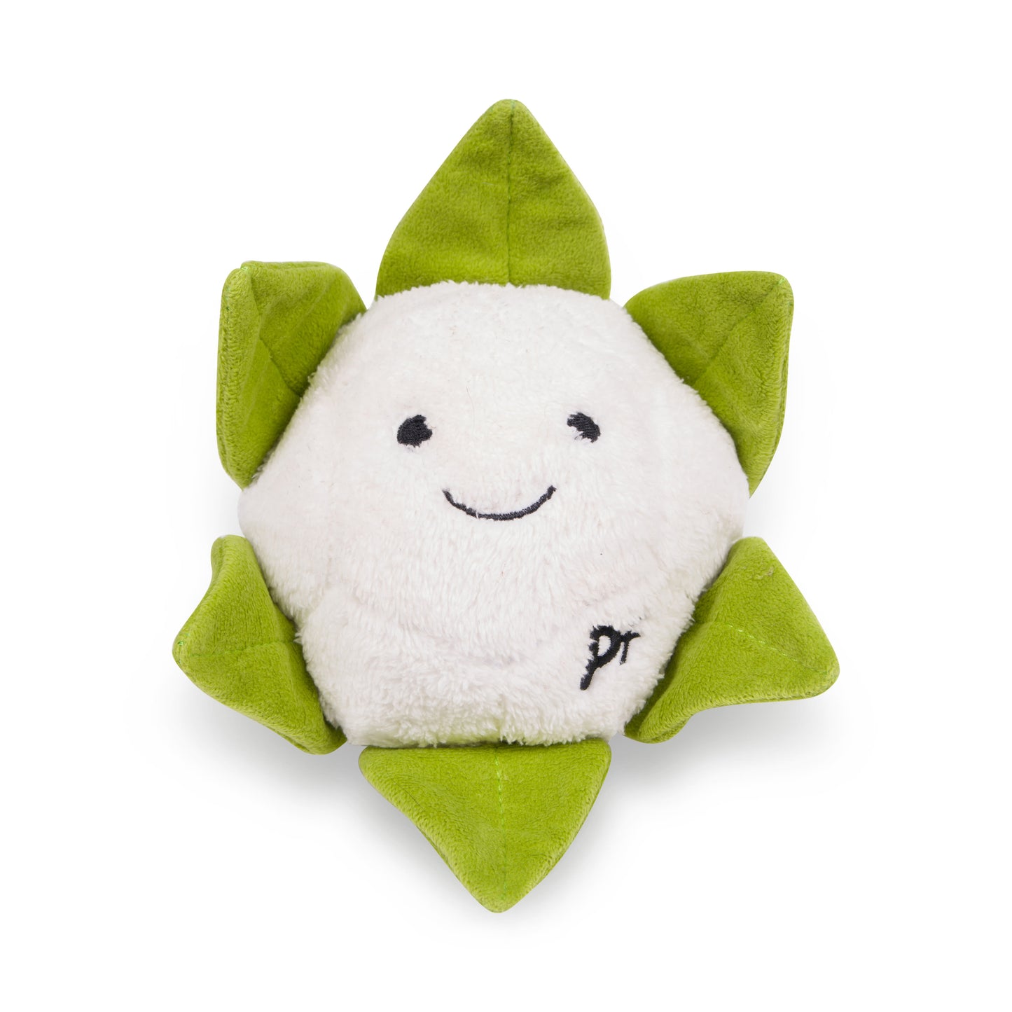 Petface Greenfingers Fluffy Callie Cauliflower White & Green Plush Dog Toy