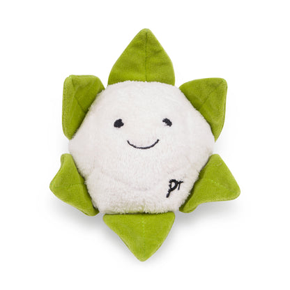 Petface Greenfingers Fluffy Callie Cauliflower White & Green Plush Dog Toy