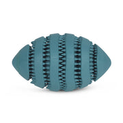 Petface Little Rubber Rugby Treat Grey Ball Small Dog Toy