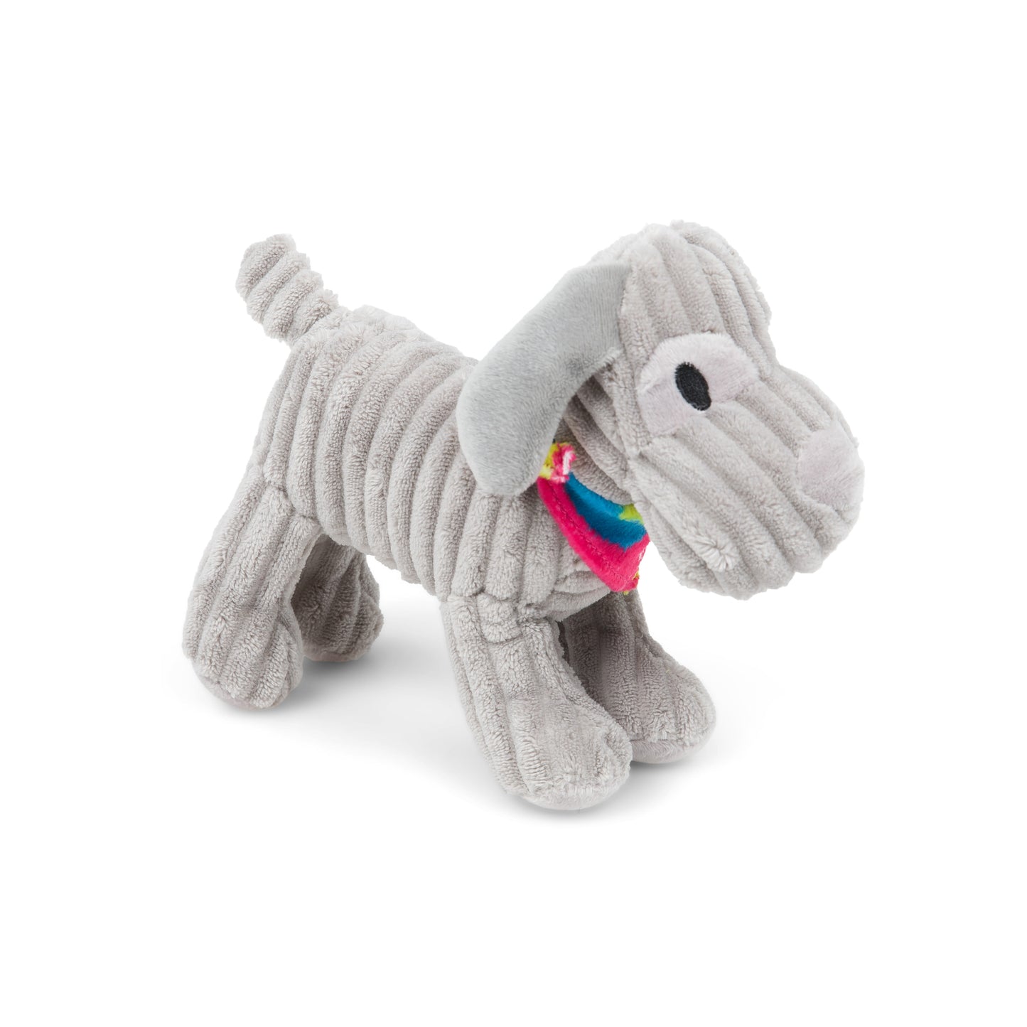Petface Little Fun Freddi Cord Grey Plush Small Dog Toy