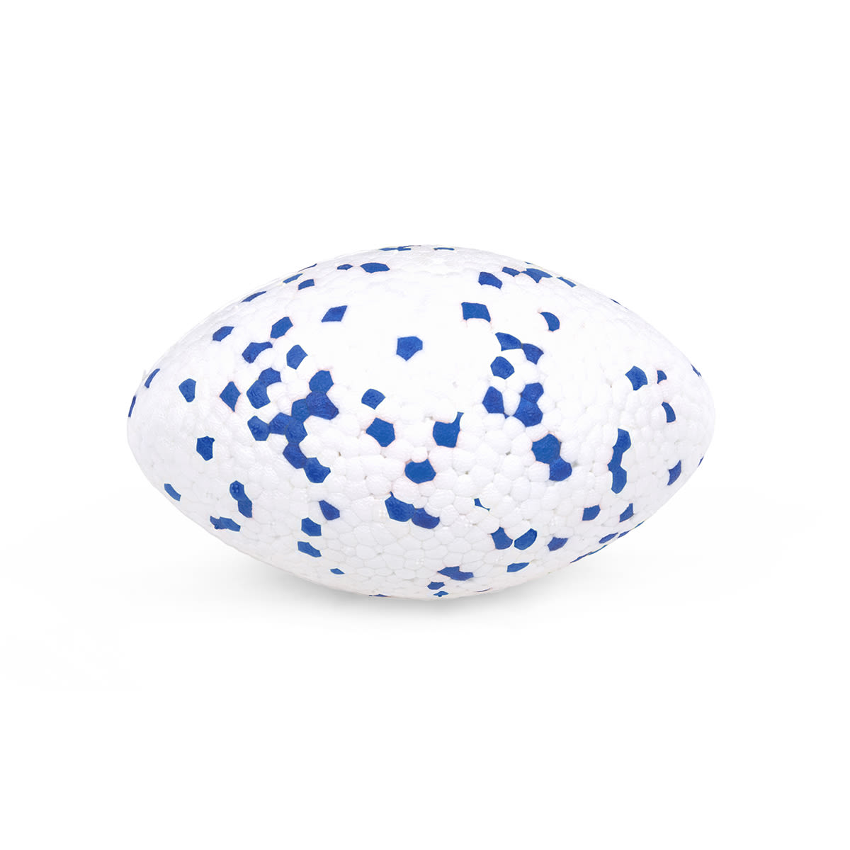 Petface Outdoor Paws Mighty White & Blue Rugby Ball Dog Toy