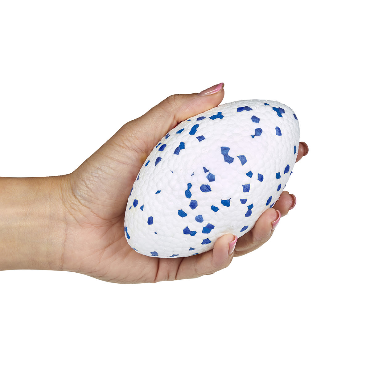 Petface Outdoor Paws Mighty White & Blue Rugby Ball Dog Toy