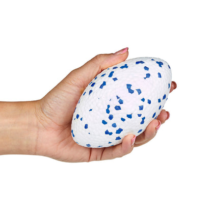 Petface Outdoor Paws Mighty White & Blue Rugby Ball Dog Toy