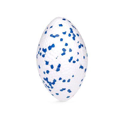 Petface Outdoor Paws Mighty White & Blue Rugby Ball Dog Toy