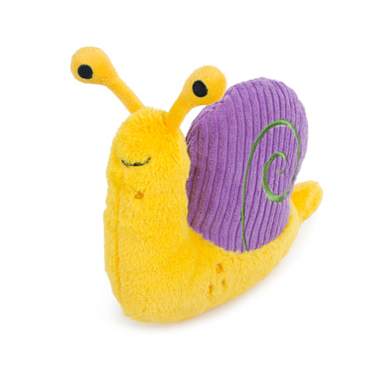 Petface Buddies Sassy The Snail Yellow & Violet Plush Dog Toy