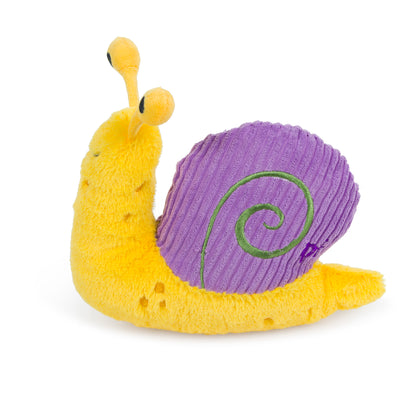 Petface Buddies Sassy The Snail Yellow & Violet Plush Dog Toy
