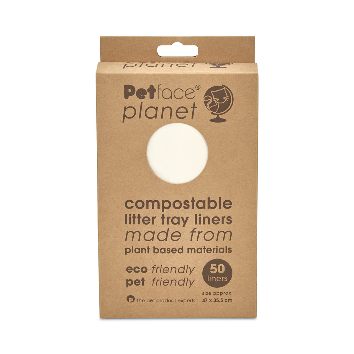 Petface Planet Compostable Cat Litter Tray Liners 50 Pack