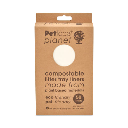 Petface Planet Compostable Cat Litter Tray Liners 50 Pack