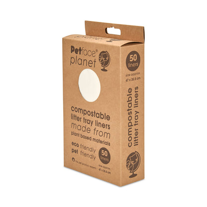 Petface Planet Compostable Cat Litter Tray Liners 50 Pack