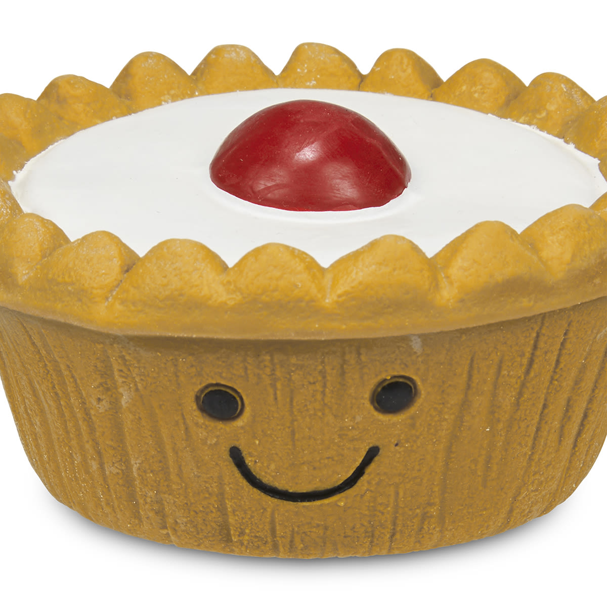 Petface Cherry Bakewell Latex Brown & White Dog Toy