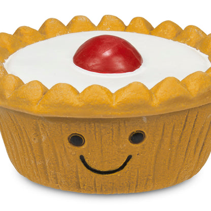 Petface Cherry Bakewell Latex Brown & White Dog Toy