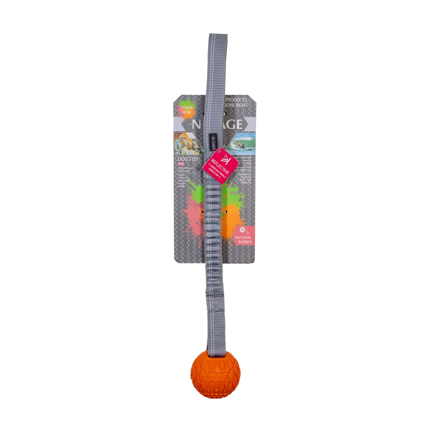 N-Gage Bungee Handler Dog Toy - Orange