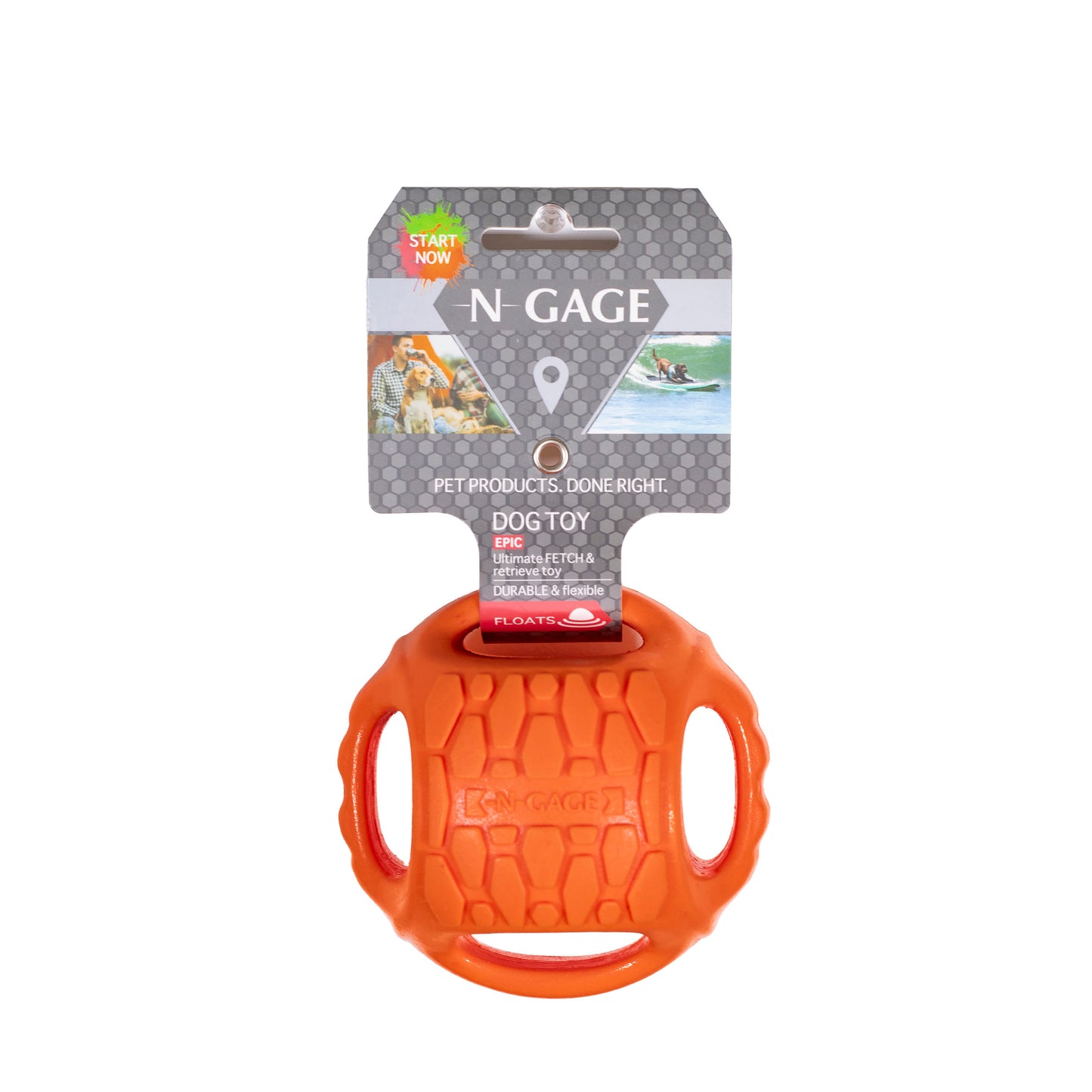 N-Gage Hydro Handler Regular Dog Toy - Orange