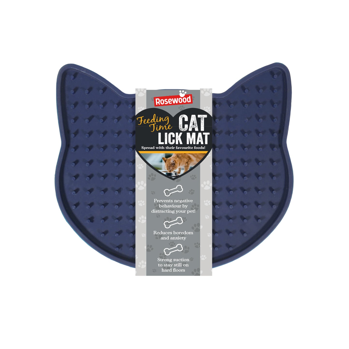 Rosewood Cat Head Shape Lick Mat