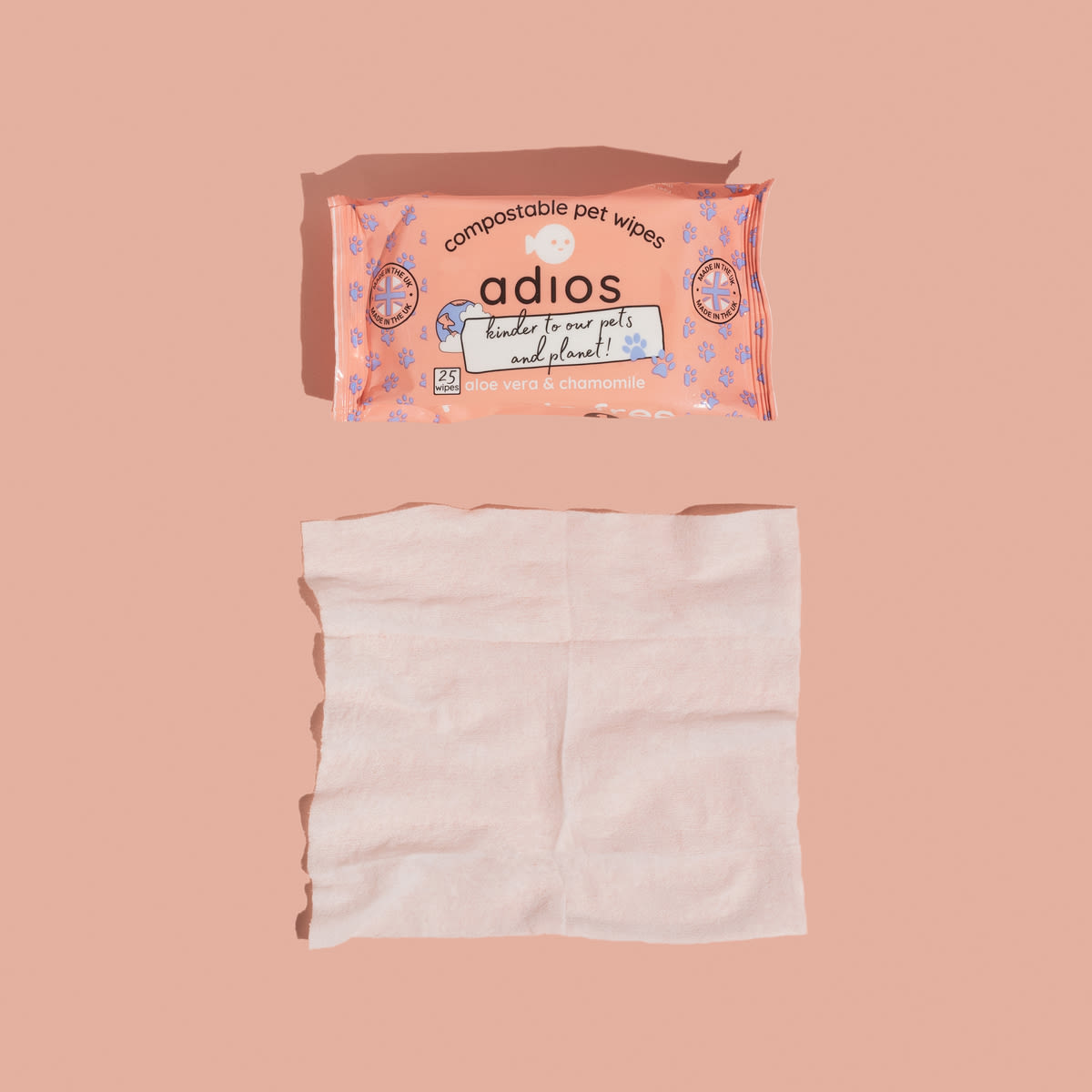 Adios Plastic Compostable Pet Wipes