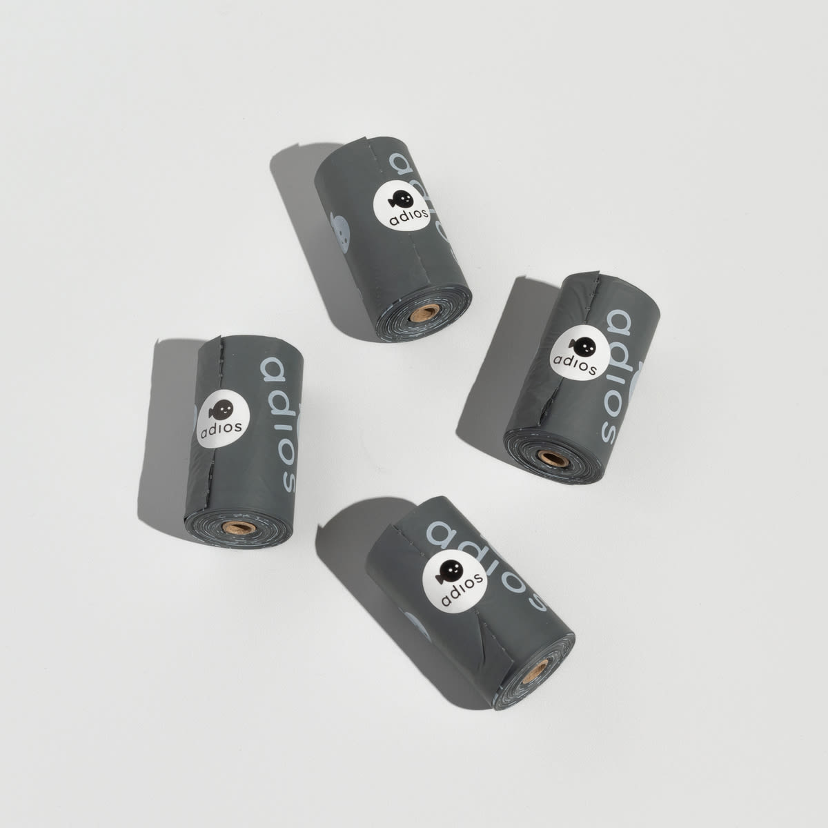 Adios Plastic Compostable Grey Non Handle Poo Bags