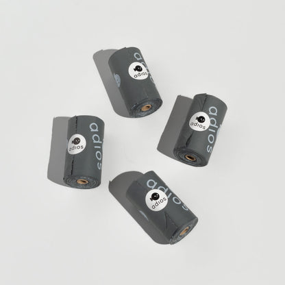 Adios Plastic Compostable Grey Non Handle Poo Bags